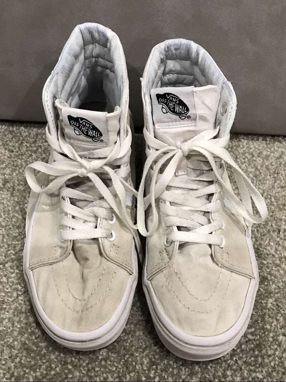 Vans White High-Top Sk8-Hi Sneakers